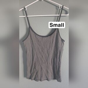 Forever 21 Black and White Striped Camisole Small